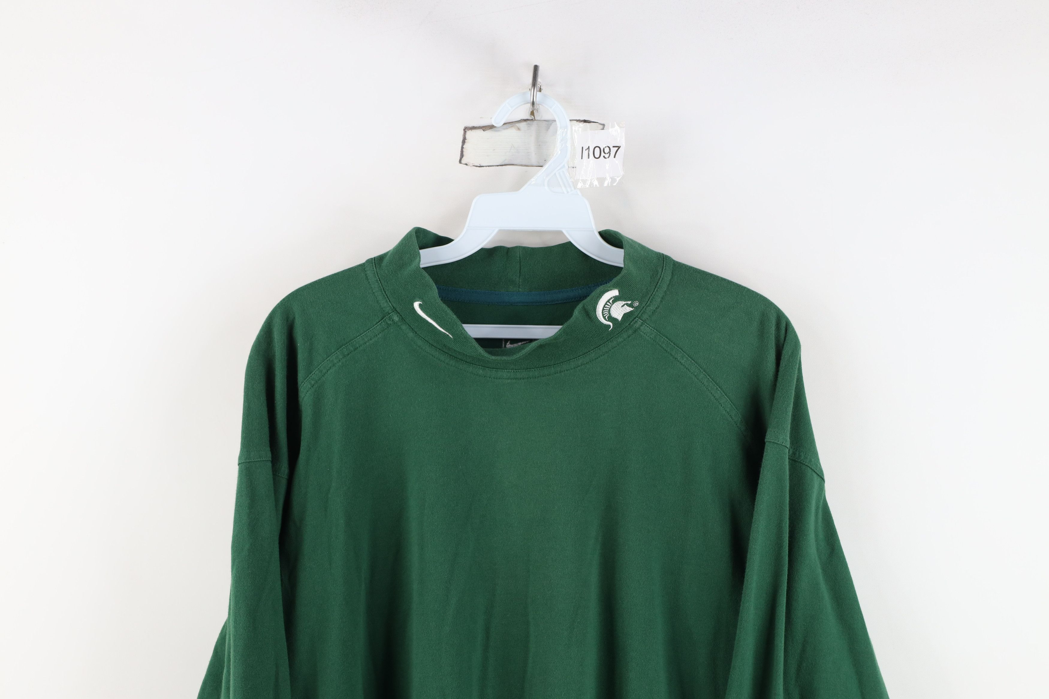 Nike Vintage Nike Michigan State University Mock Neck T-Shirt Size US XL / EU 56 / 4 - 2 Thumbnail