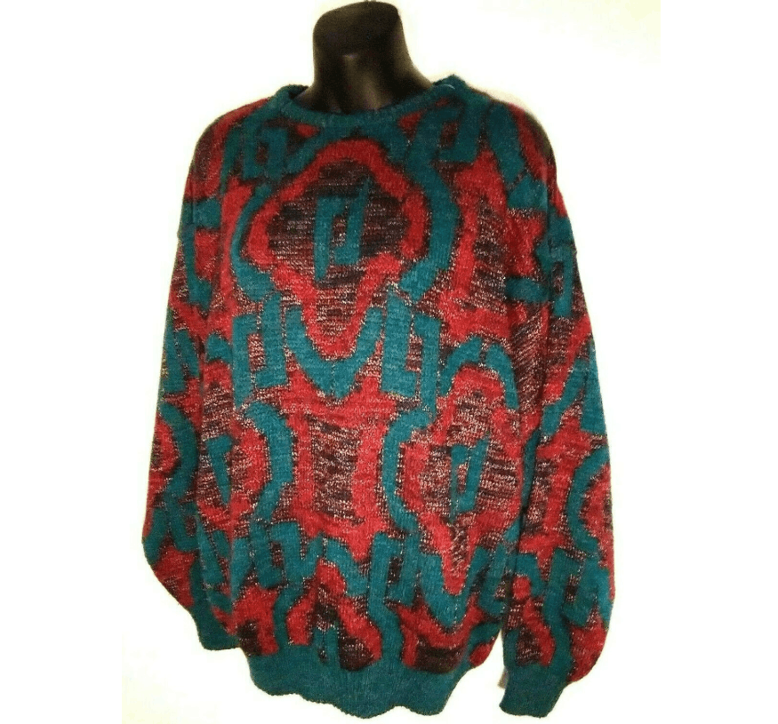 Vintage Vintage 90s Premium Bugatchi Uomo Sweater Abstract L Unique Size L / US 10 / IT 46 - 5 Thumbnail