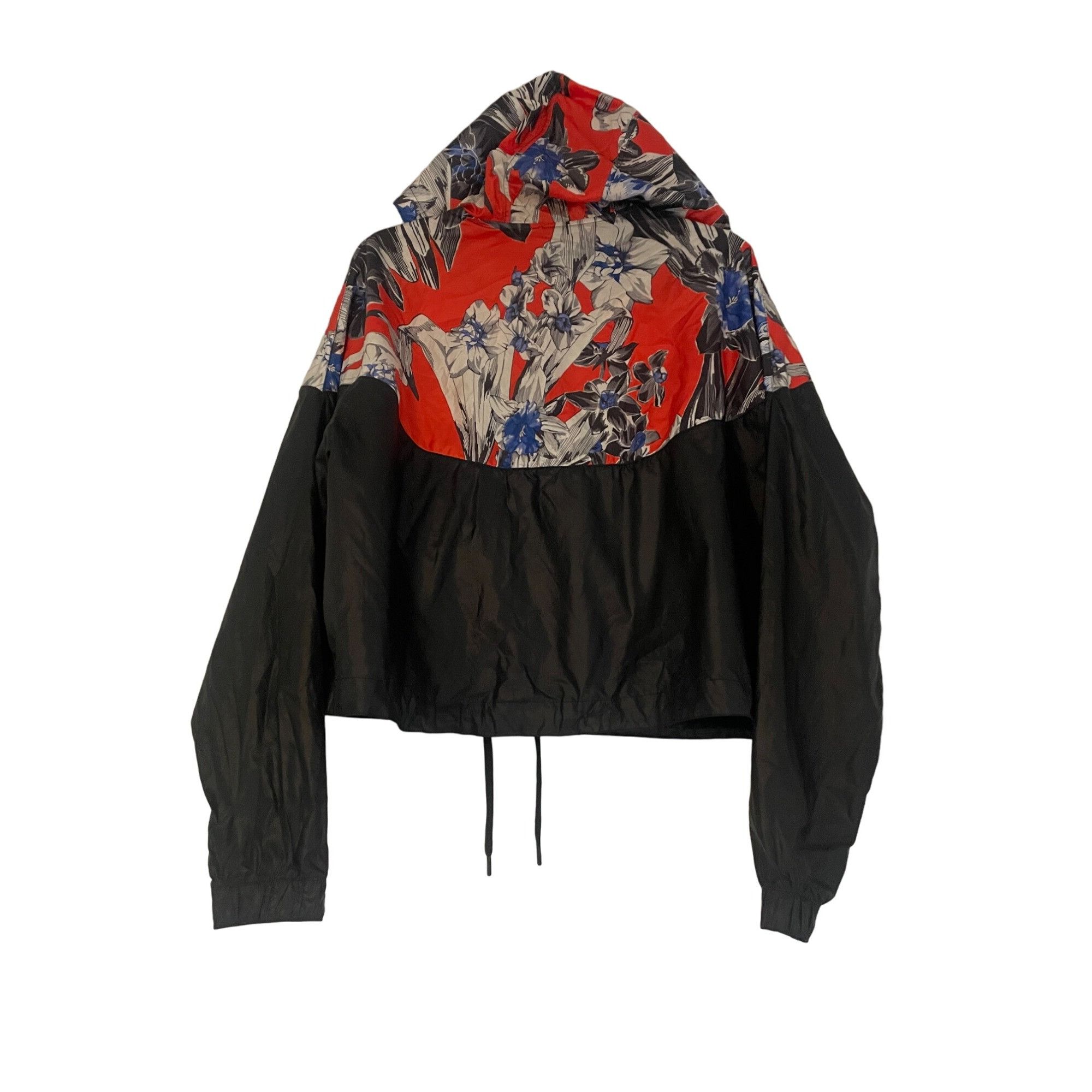Nike Nike Women's Floral Windbreaker Jacket 1X Black Red Blue Cro Size XL / US 12-14 / IT 48-50 - 9 Thumbnail