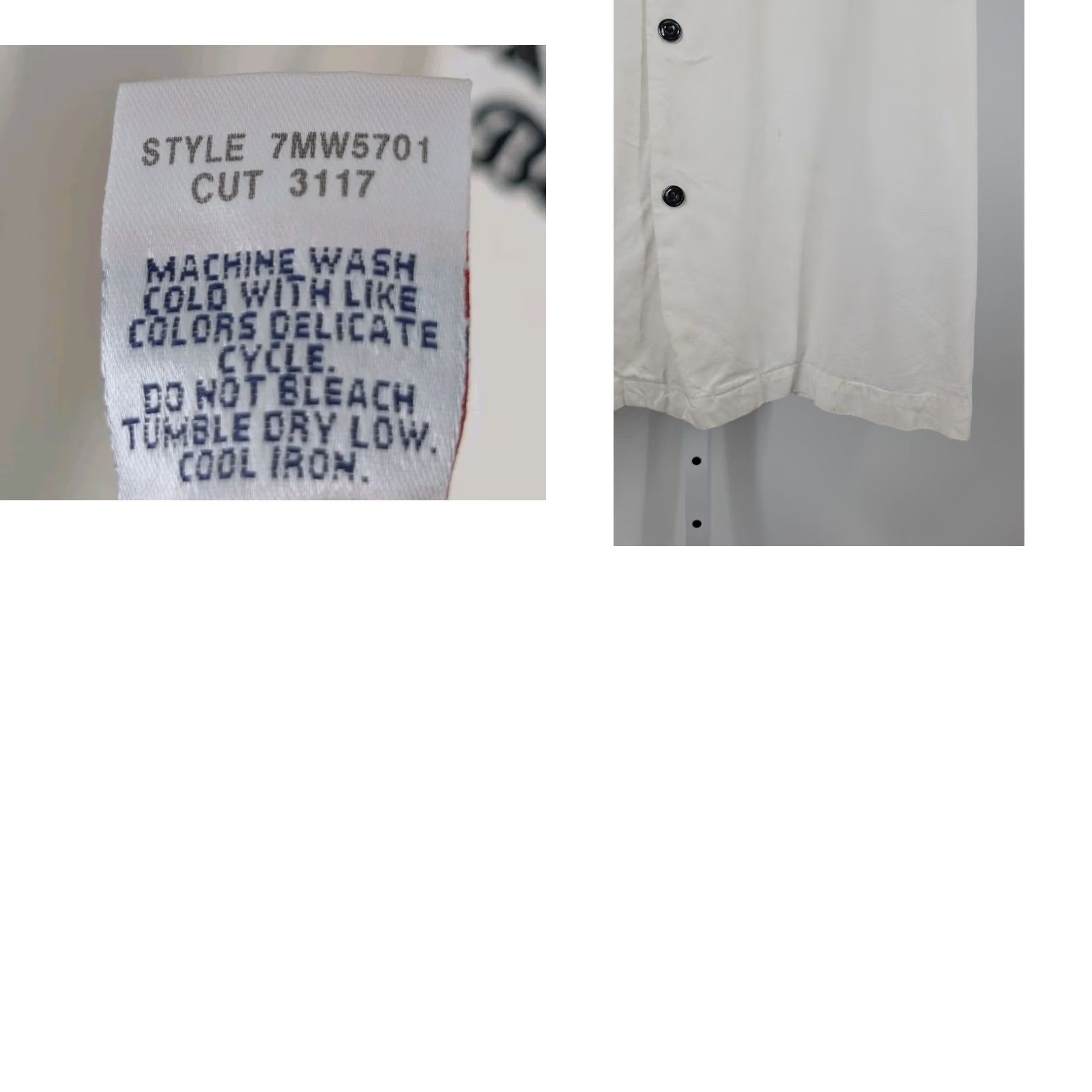 Lucky Brand VINTAGE Lucky Brand Bowling Shirt Gabardine Rayon White 90s Rockabilly 48 31" L Mens Size US L / EU 52-54 / 3 - 8 Thumbnail