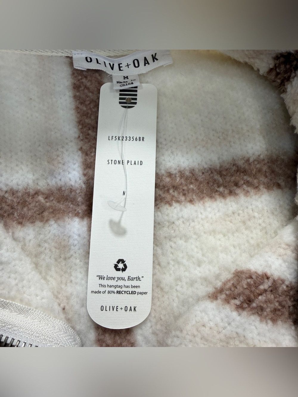 Other Women’s Long Sleeve Stone Plaid Fleece Size L Size L / US 10 / IT 46 - 5 Thumbnail