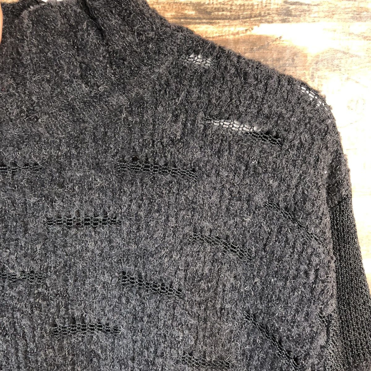 Homespun Knitwear × Japanese Brand Linea Piu japan Grey ripped Knitwear #A1731 Size US M / EU 48-50 / 2 - 9 Thumbnail