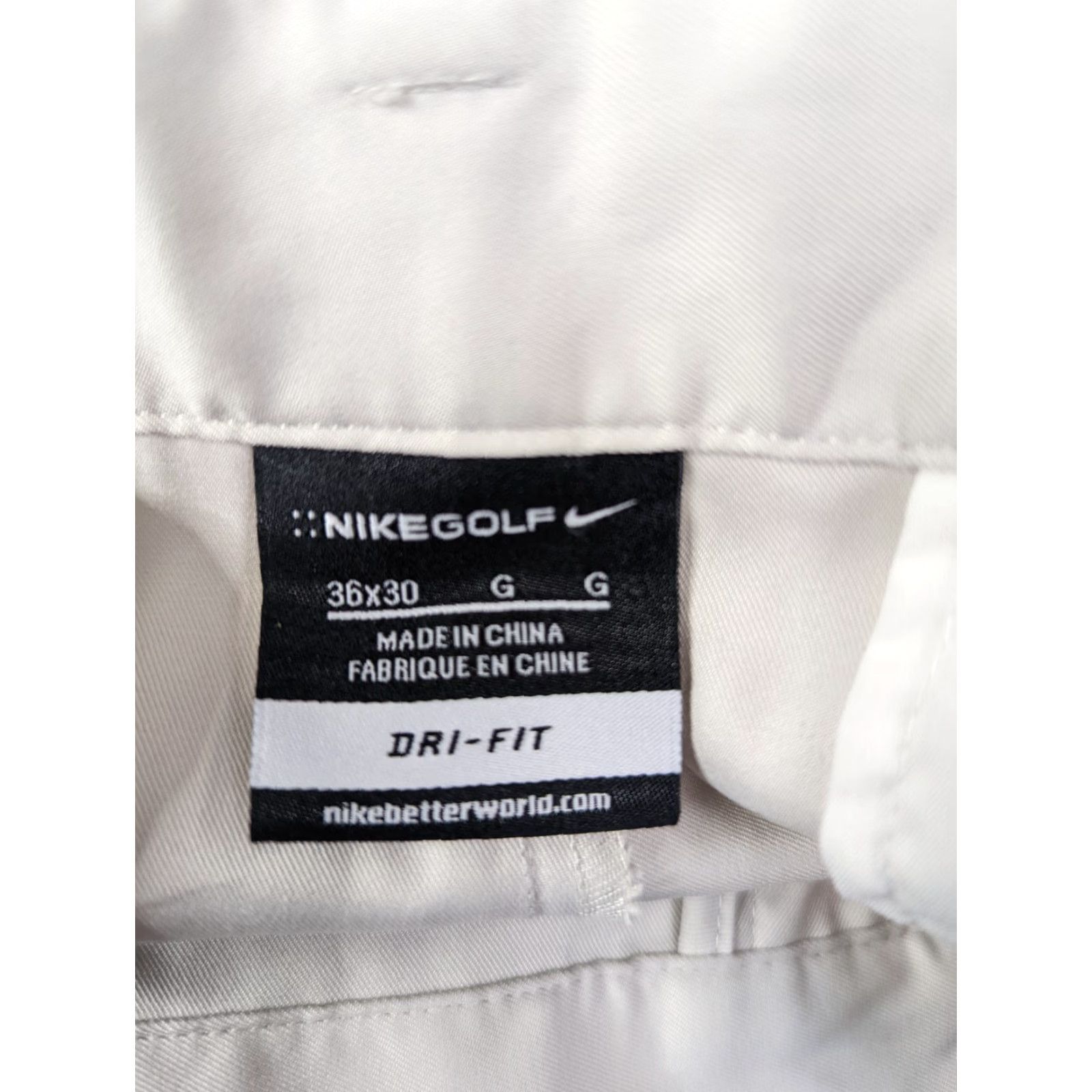 Nike Nike DRI Fit Golf Pants Mens 36x30 Chino Flat Front Beige Khaki P2M Regular Waist 37 Inseam 30 Stretch Image Logo Tapered Pants Size US 36 / EU 52 - 3 Thumbnail