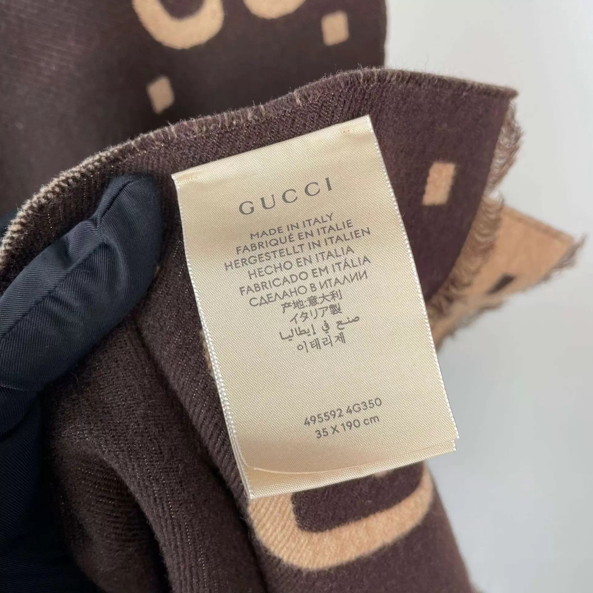 Gucci Gucci Brown Scarf Size ONE SIZE - 6 Thumbnail