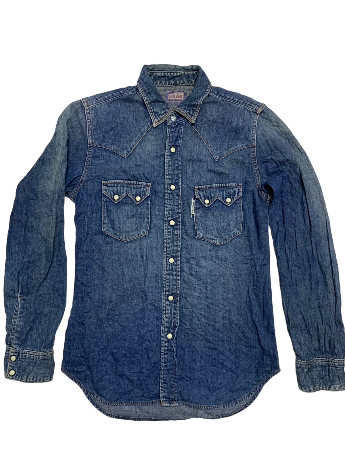 Blue Blue Japan Blue blue denim western shirt Size US S / EU 44-46 / 1 - 1 Thumbnail