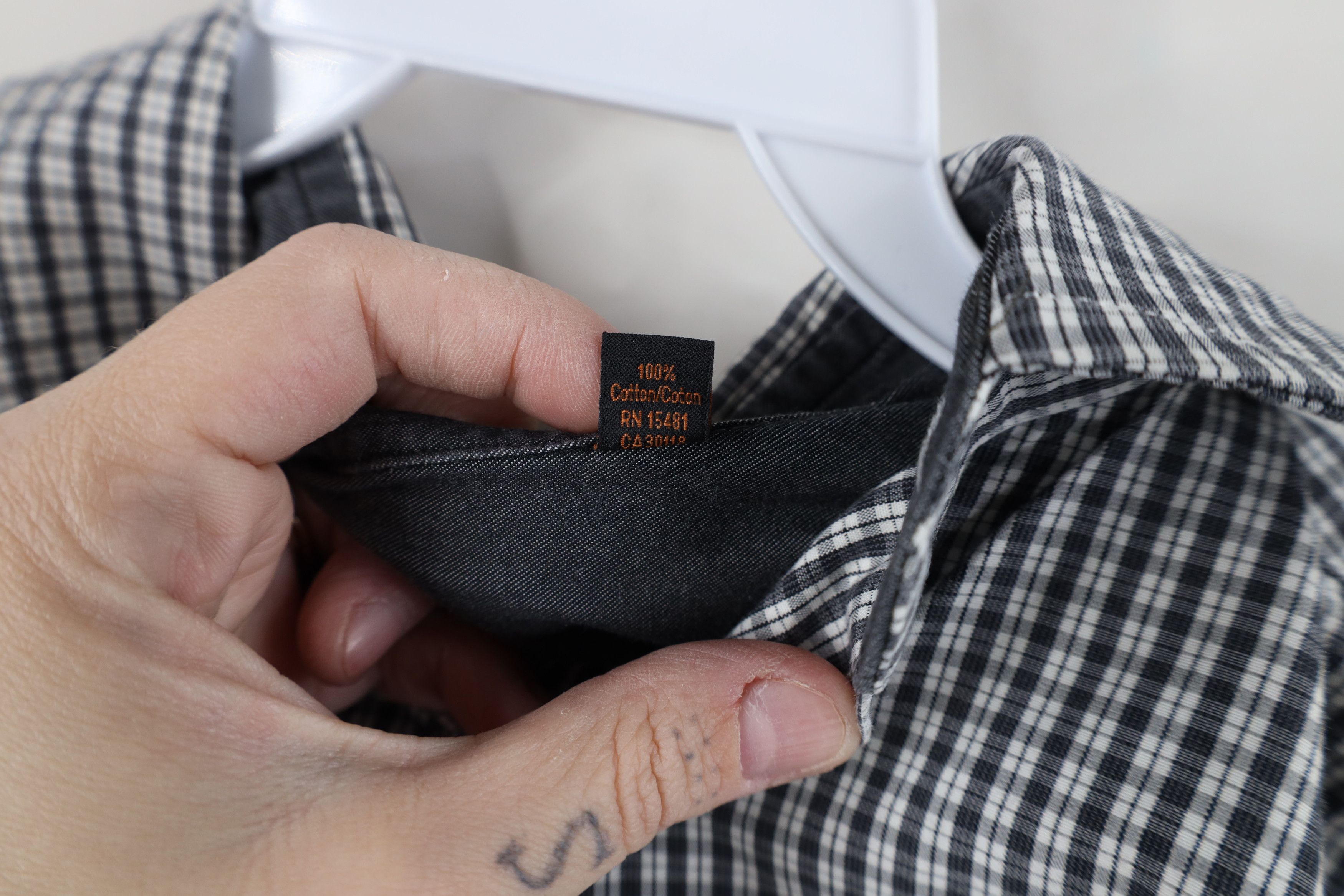 Ben Sherman Ben Sherman Faded Collared Button Shirt Black Plaid Cotton Size US M / EU 48-50 / 2 - 10 Thumbnail