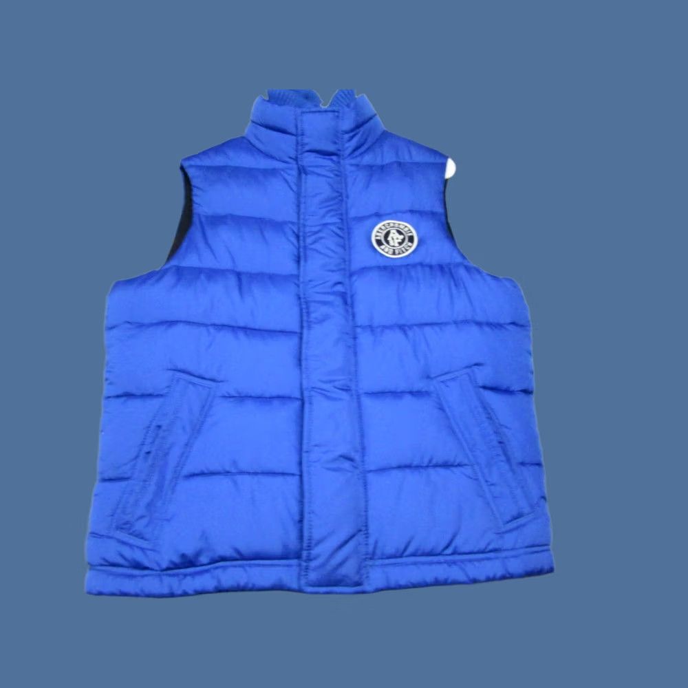 Abercrombie & Fitch Abercrombie & Fitch Vest Mens M Blue Puffer Fleece Lined Mock Neck Zip Size US M / EU 48-50 / 2 - 1 Thumbnail