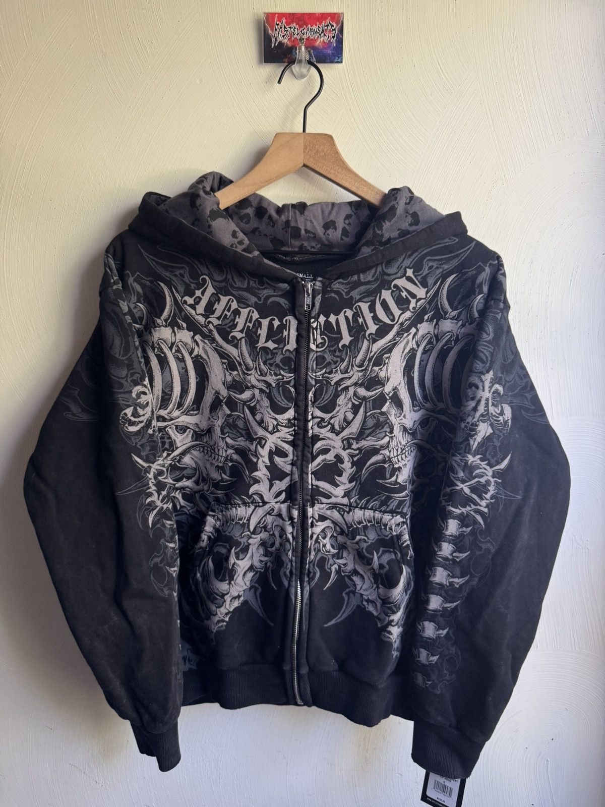 Ken Carson Ken Carson Affliction Gorecore Lament Zip Up Hoodie Size US XXL / EU 58 / 5 - 1 Thumbnail