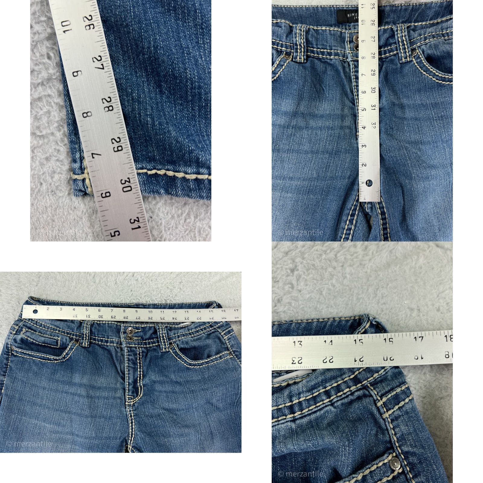 Nine West Nine West Jeans Womens 8 Blue Bootcut Denim Cotton Stretch Logo 5-Pocket Pockets Regular Inseam 30 Modern Classic American Mens? Size 30" / US 8 / IT 44 - 9 Thumbnail
