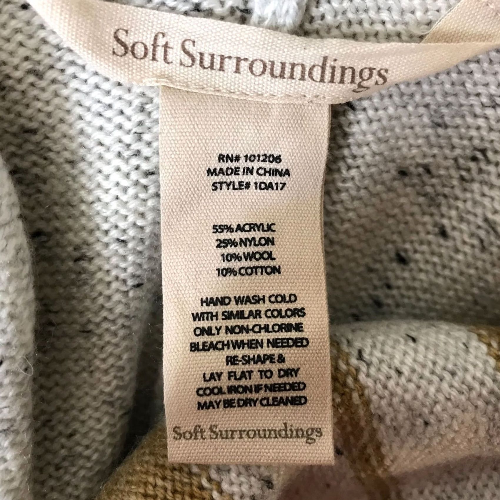 Soft Surroundings SOFT SURROUNDINGS WOMEN'S ONE SIZE TAN OPEN FRONT PONCHO SHAWL WRAP CARDIGAN Size ONE SIZE - 8 Thumbnail