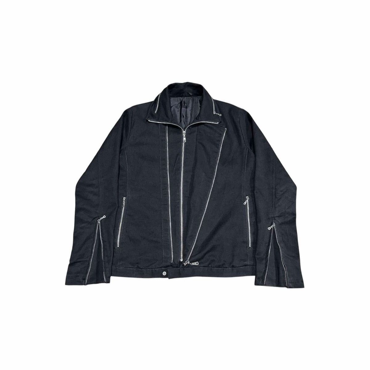 If Six Was Nine 🔥Y2K Archive Semantic Design Double Zipper Jacket Goth Punk Size US M / EU 48-50 / 2 - 2 Thumbnail