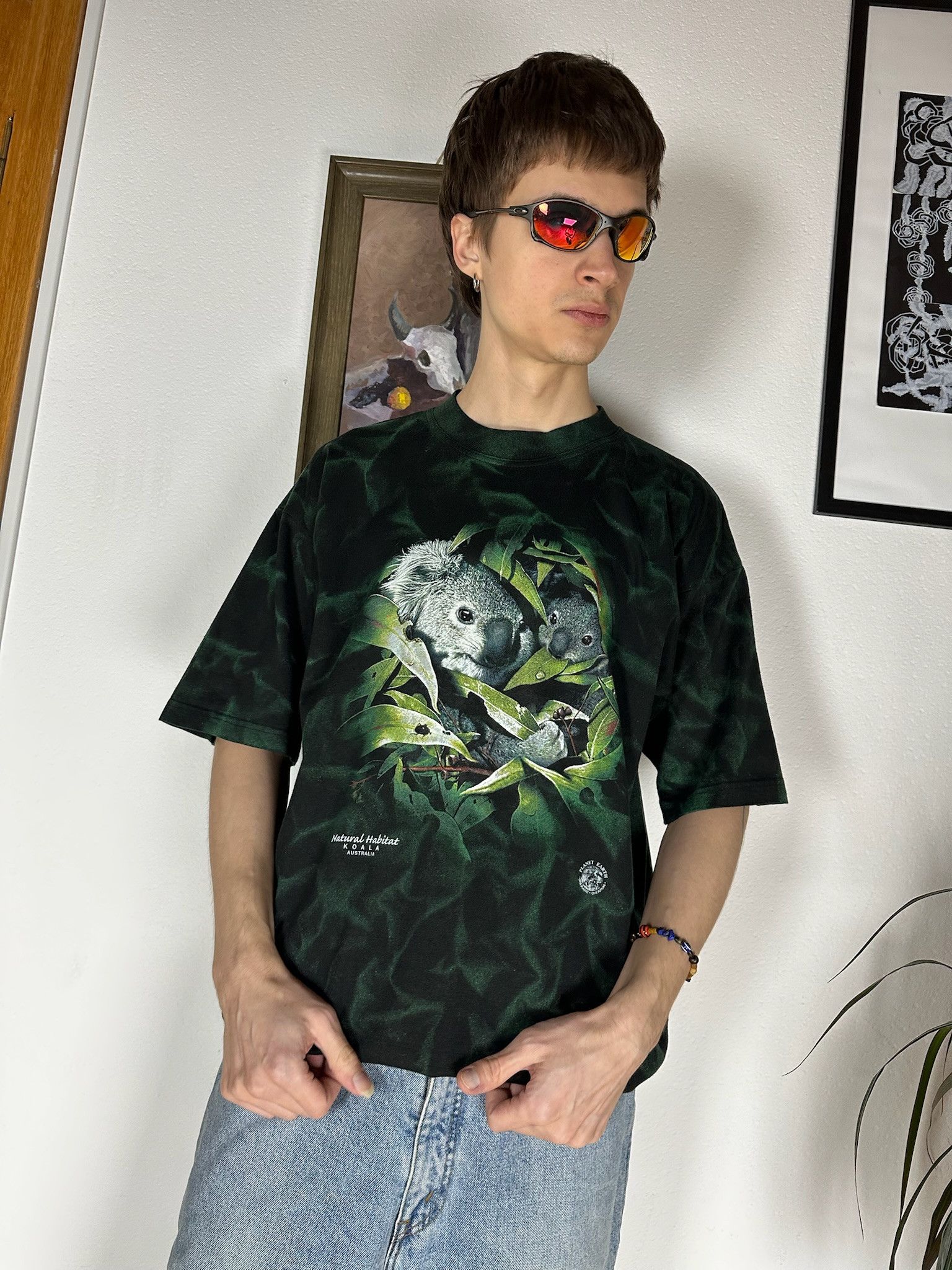 Habitat Vintage habitat nature koala in weed planet earth aop tee Size US L / EU 52-54 / 3 - 7 Thumbnail