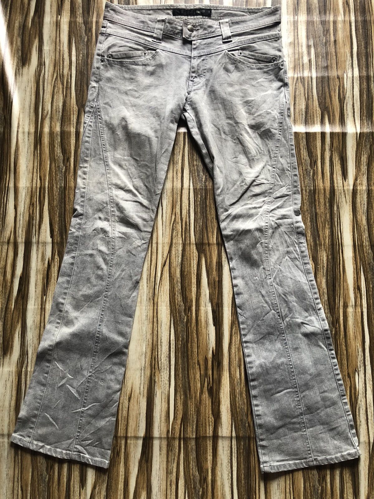Obelisk OG Y2K🇯🇵 flare denim fleur pants Schlussel Size US 34 / EU 50 - 3 Thumbnail