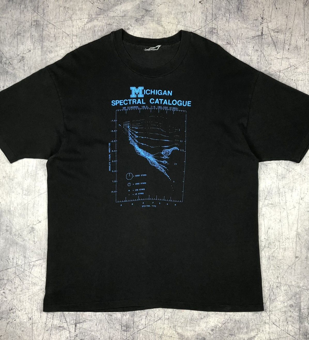 Arts & Science 90s Michigan Spectral Diagrams HD Stars Tee Size US XL / EU 56 / 4 - 1 Thumbnail