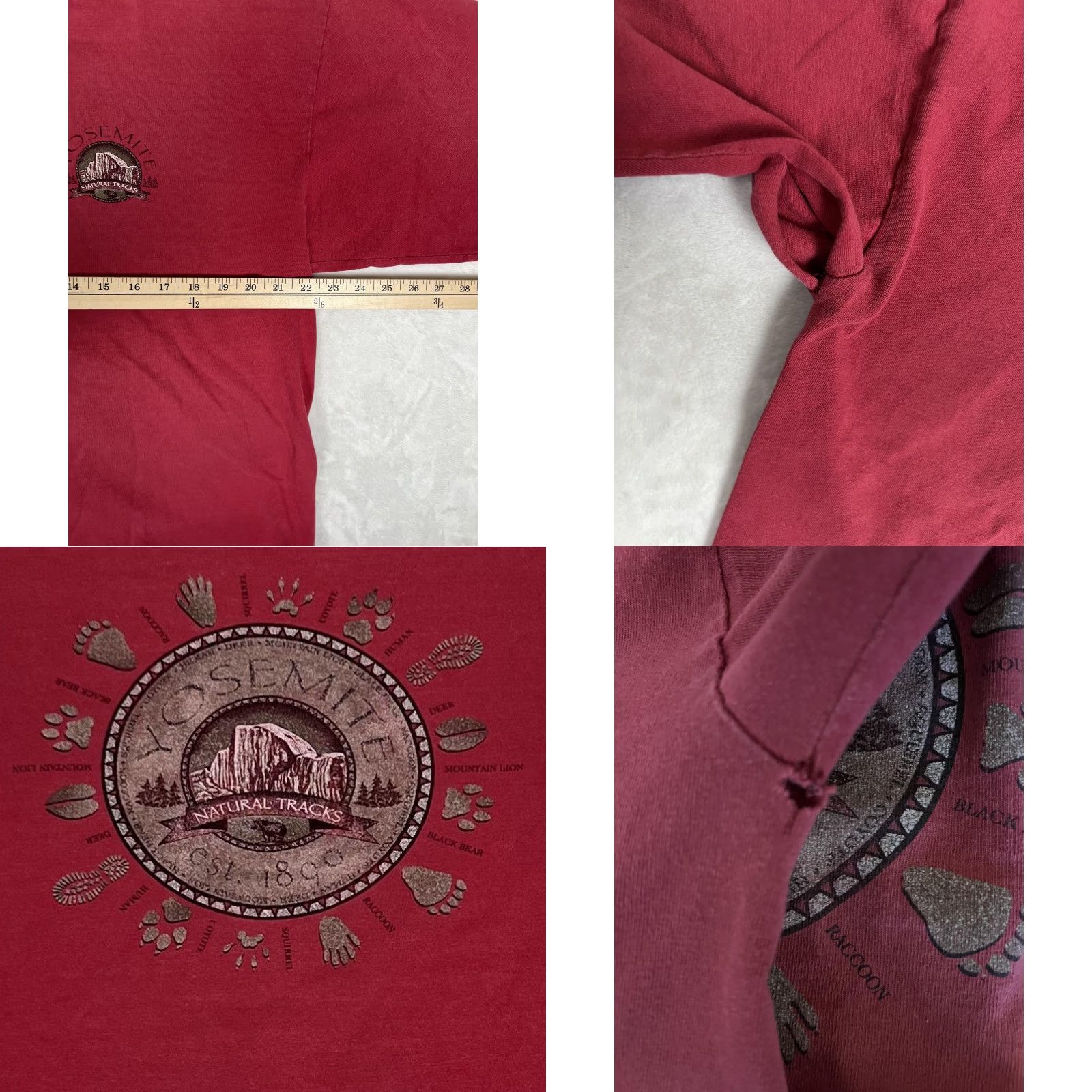 Vintage VINTAGE Yosemite Park Wildlife Tracks T-Shirt Mens XL Single Stitch USA Made Size US XL / EU 56 / 4 - 8 Thumbnail