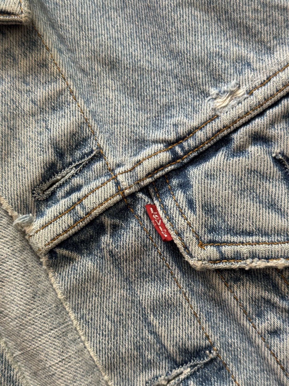 Levi's Vintage 90s 1993 Levi’s Western Cowboy Blue Faded Jeans Vest Size US M / EU 48-50 / 2 - 3 Thumbnail