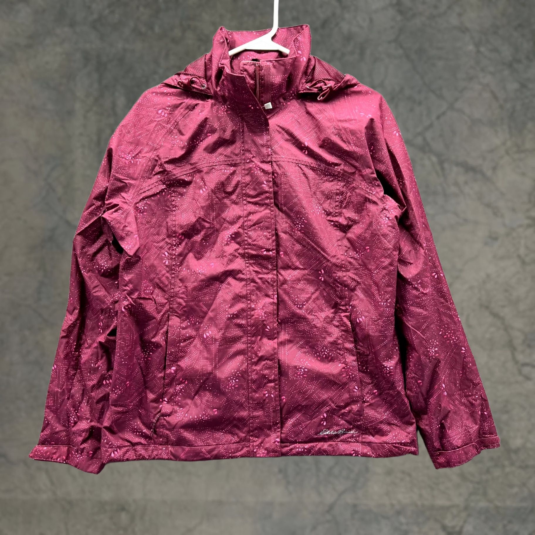 Eddie Bauer Eddie Bauer Women Medium Burgundy Full Zip Hoodie Polyester Windbreaker Size M / US 6-8 / IT 42-44 - 1 Thumbnail