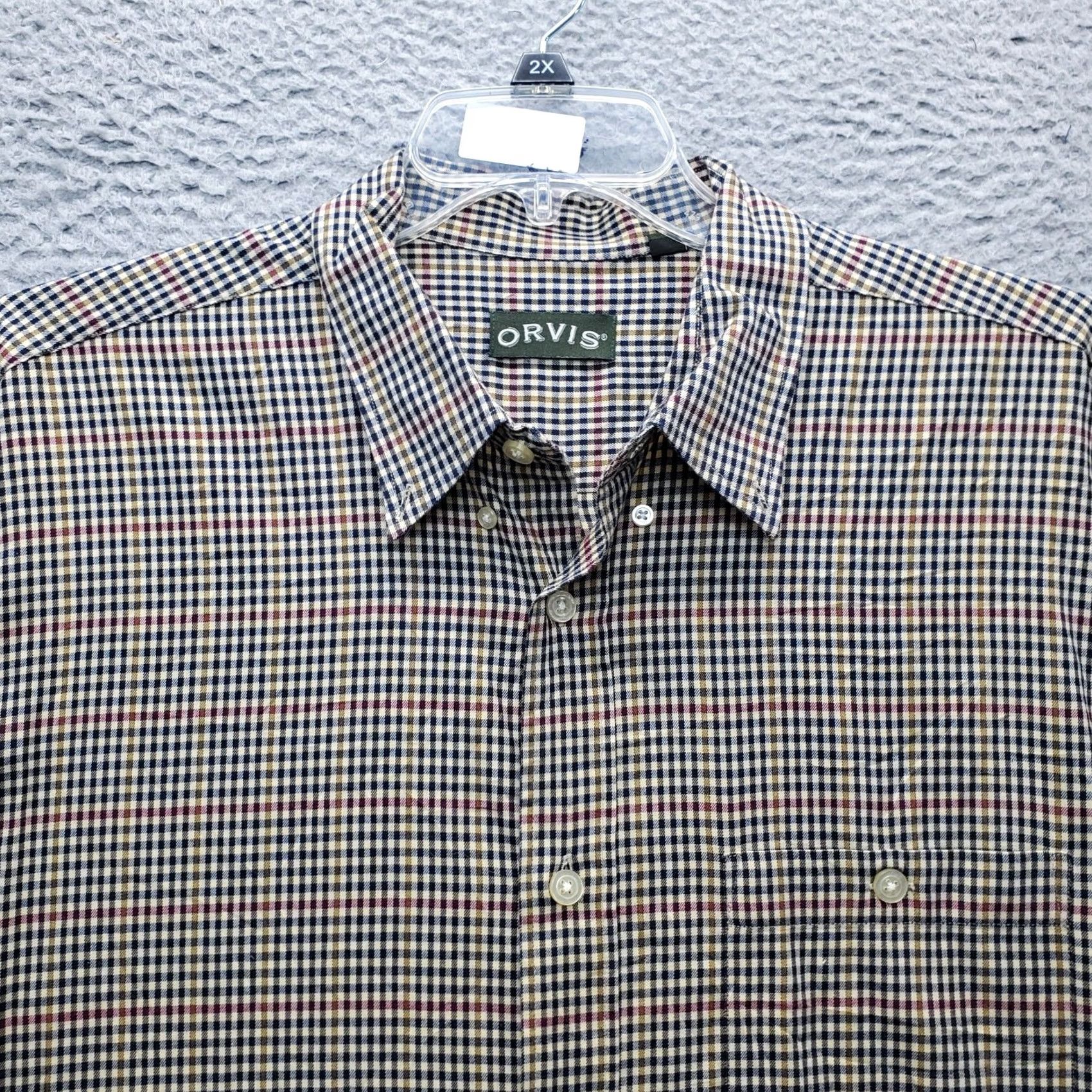 Orvis Orvis Casual Shirt Mens XL Multi Checkered Pockets Long Sleeve Button-Down Collar Size US XL / EU 56 / 4 - 4 Thumbnail
