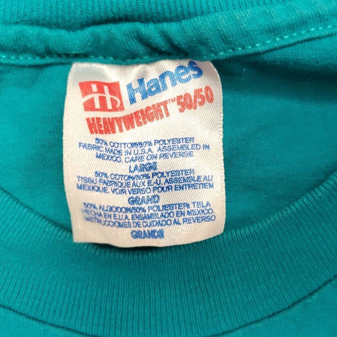 Hanes VTG Hanes Shirt Men L Dream Big Track Missoula MT 90s Teal Graphic Single Stitch Shirt Mens L Green USA 90s Hanes Size US L / EU 52-54 / 3 - 3 Thumbnail
