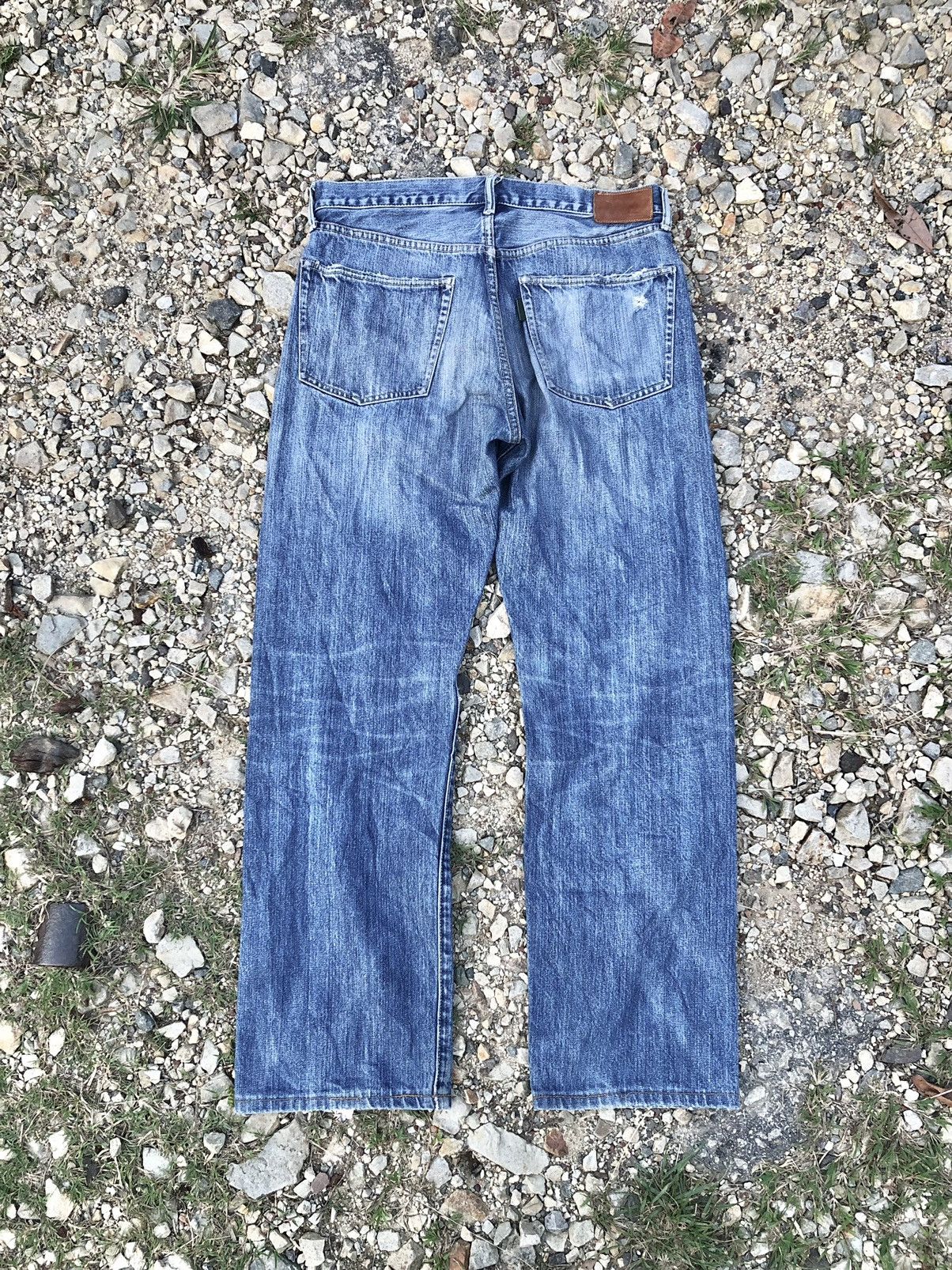 United Arrows SELVEDGE DISTRESSED DENIM BY GREEN LABEL Size US 31 - 7 Thumbnail