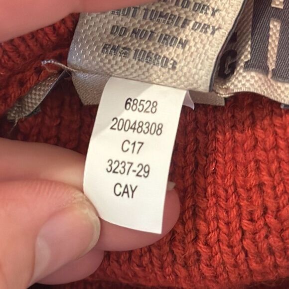 Vintage Duluth Trading Co. Men's High-Neck Infantry Sweater Orange s Size US XL / EU 56 / 4 - 6 Thumbnail