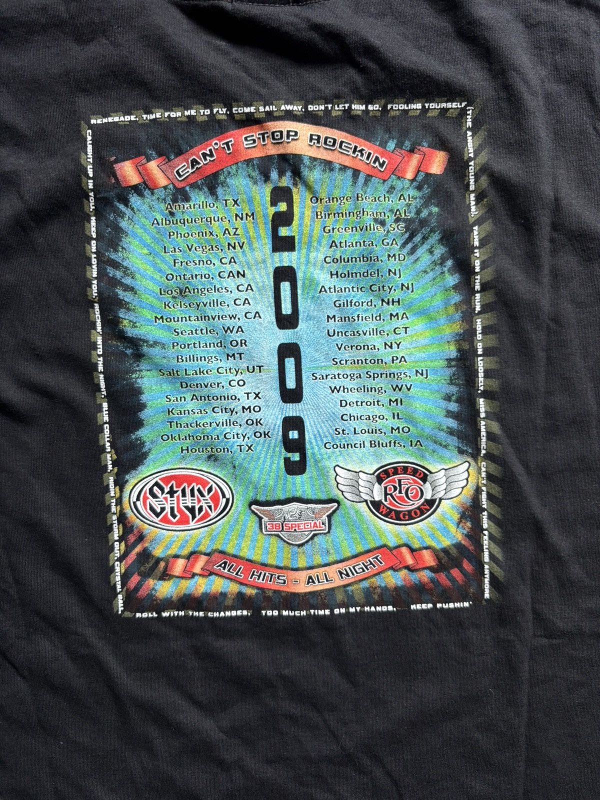 Alstyle XL - Vintage 00s Styx REO Speedwagon 38 Rare Tour Tee Size US XXL / EU 58 / 5 - 5 Thumbnail