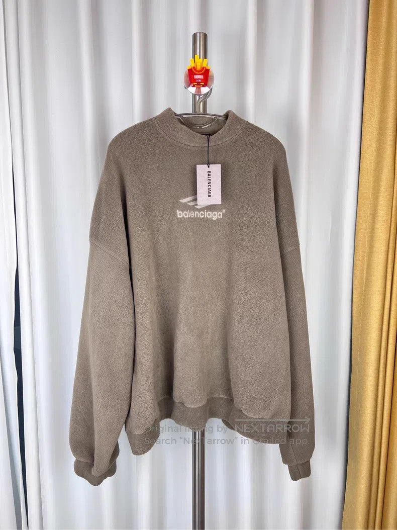 Balenciaga Balenciaga Embroidered Lettering Fleece Hoodie Size US S / EU 44-46 / 1 - 1 Thumbnail