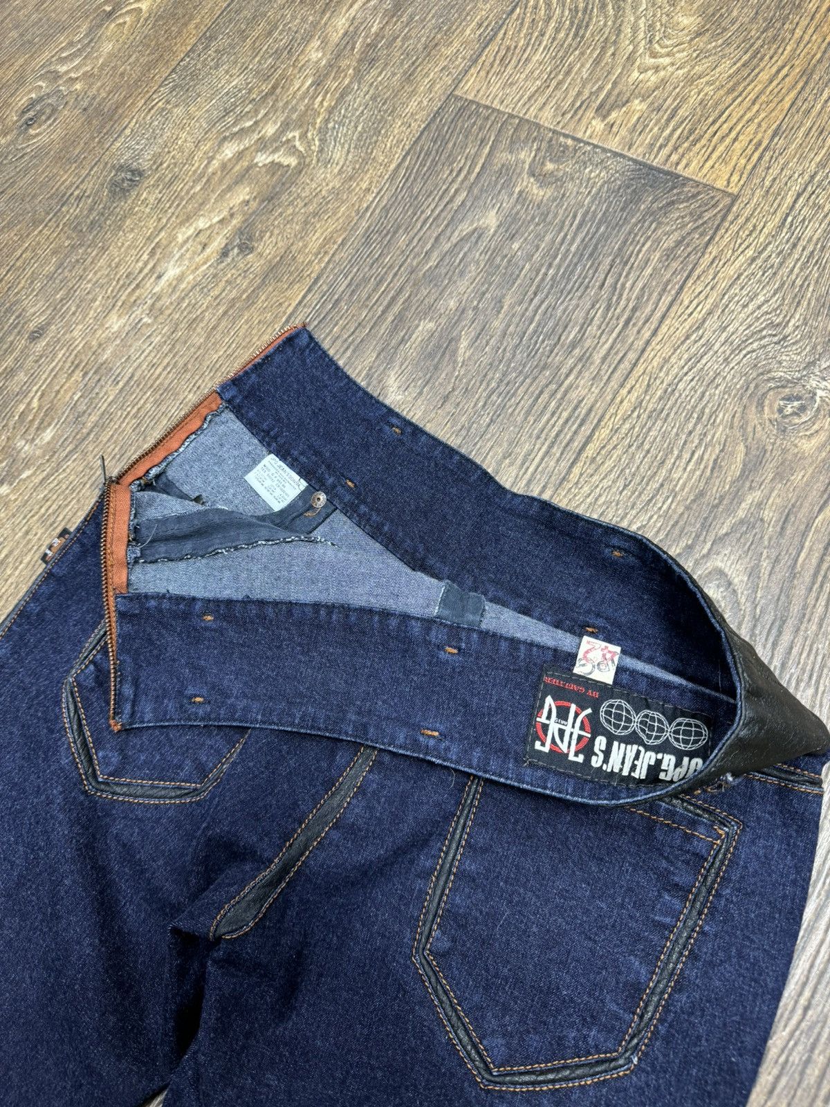 Jean Paul Gaultier × Vintage Jean Paul Gaultier Archive Vintage Leather/Denim Jeans Size 28" / US 6 / IT 42 - 6 Thumbnail