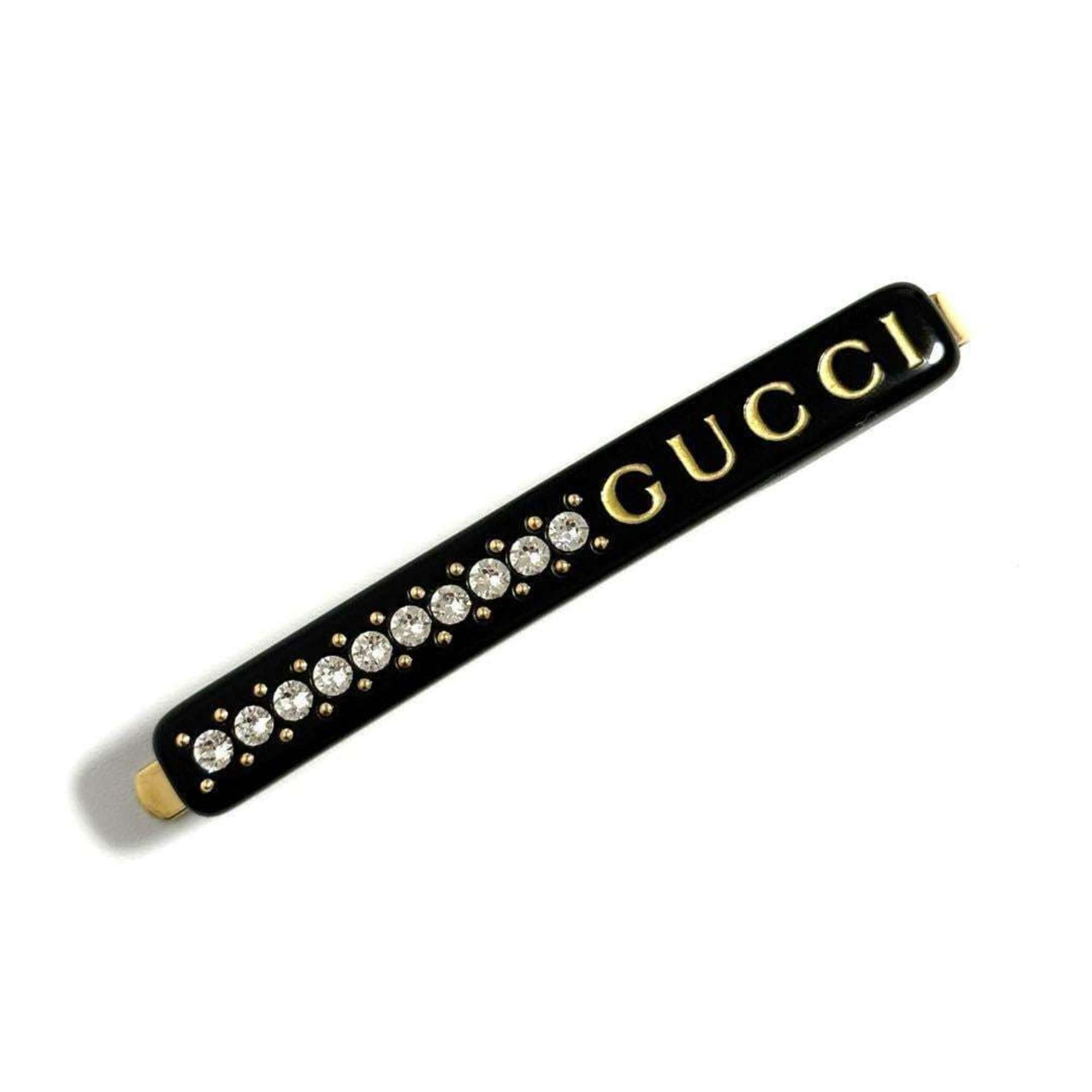 Gucci Gucci Women's Logo Crystal Hairpin Hair Clip Black Size ONE SIZE - 1 Thumbnail