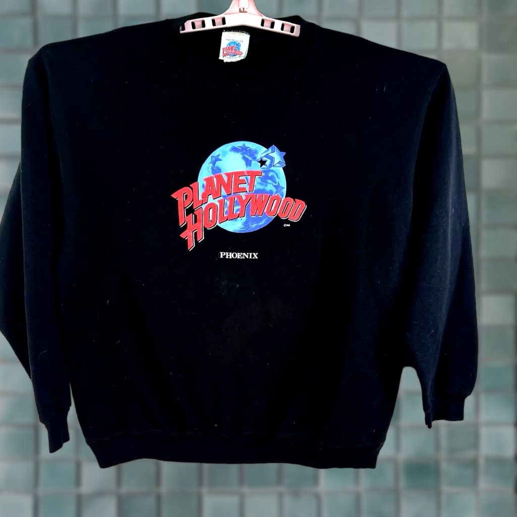 Planet Hollywood VINTAGE Planet Hollywood Phoenix Sweatshirt Mens XL Black USA Graphic Print Crew Neck Pullover Size US XL / EU 56 / 4 - 1 Thumbnail