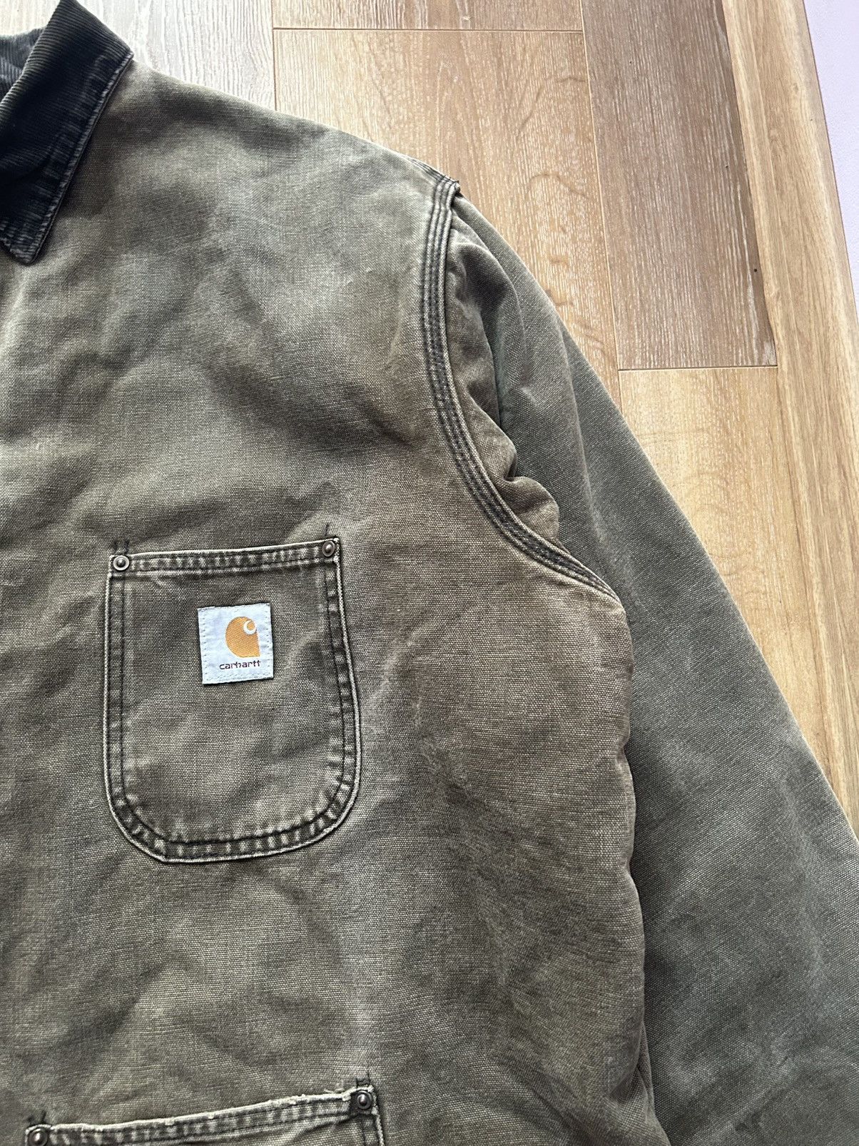 Carhartt Vintage Carhartt Jacket Men 46 C01 BLK Canvas Chore Blanket Size US XXL / EU 58 / 5 - 5 Thumbnail