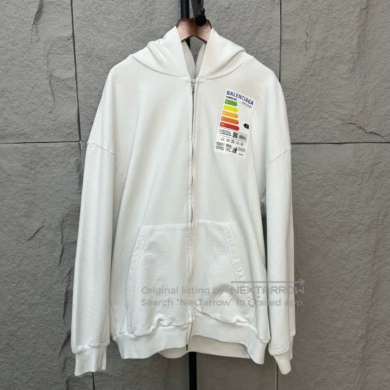 Balenciaga Balenciaga Energy-Saving Symbol Zip-up Jacket, Size S Size US S / EU 44-46 / 1 - 1 Thumbnail