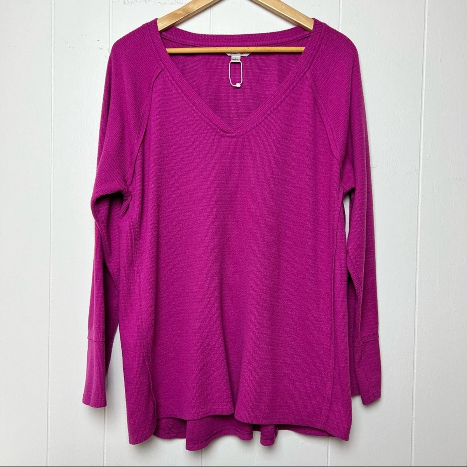 Wildfox Wildfox Haley Elderberry V Neck Long Sleeve Tee Womens Large Size L / US 10 / IT 46 - 6 Thumbnail