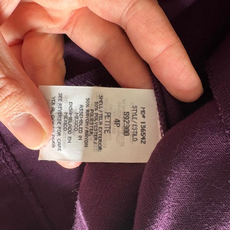 Other Sag Harber Women's Sz 6P Purple One Button Blazer NWT Size M / US 6-8 / IT 42-44 - 3 Thumbnail