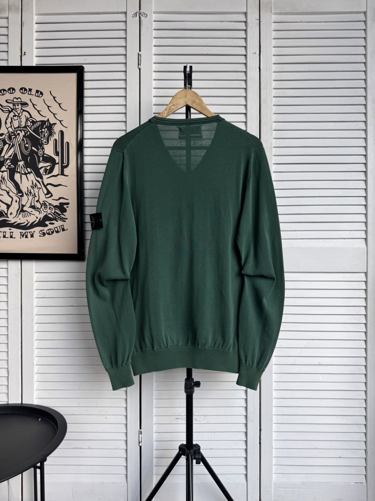 Stone Island Vintage Stone Island V Neck Summer Knitwear Sweater Size US L / EU 52-54 / 3 - 2 Thumbnail