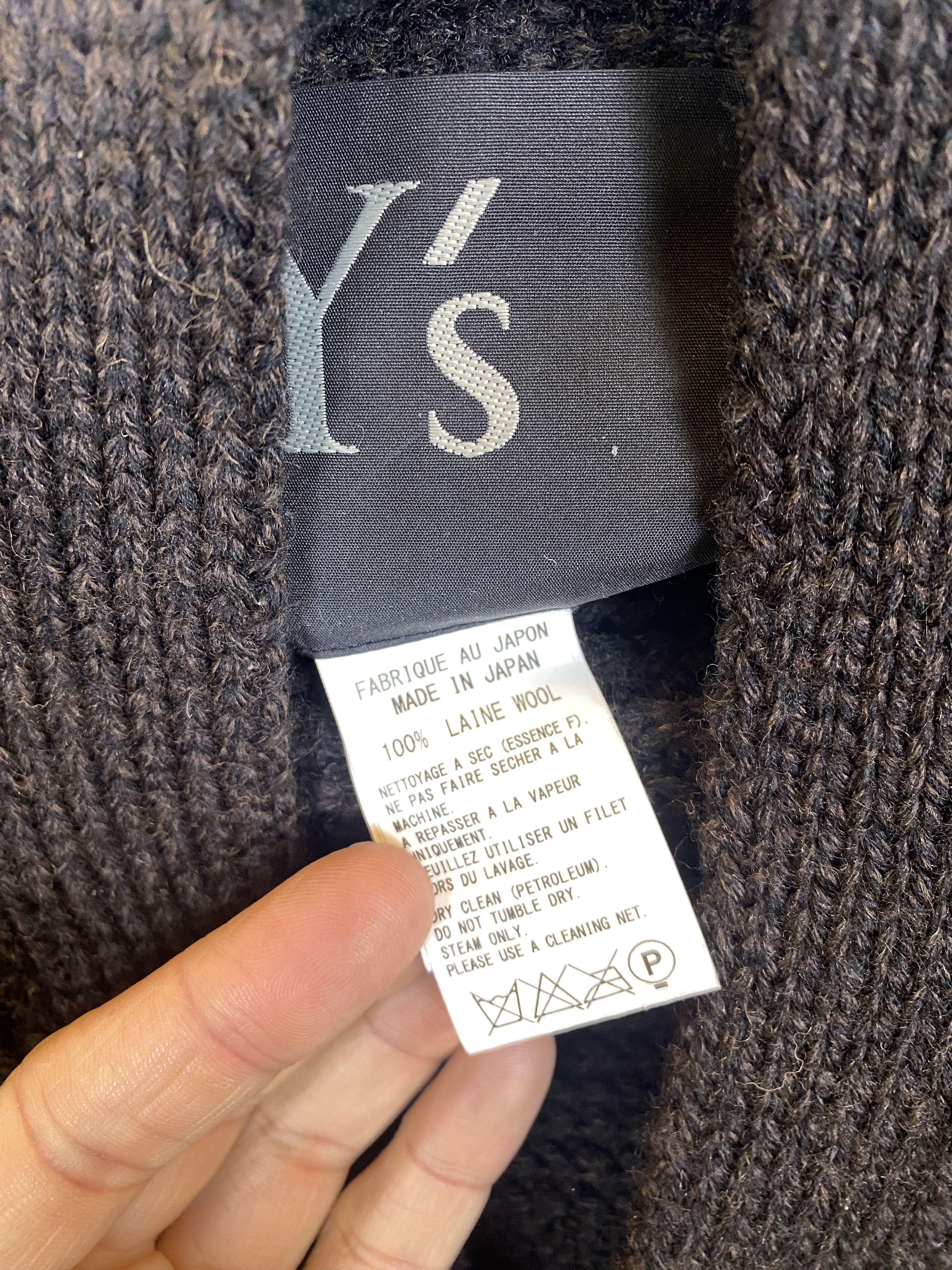 Yohji Yamamoto Y'S YOHJI YAMAMOTO WOOL KNIT SWEATER JACKET SIZE MEDIUM Size US M / EU 48-50 / 2 - 7 Thumbnail