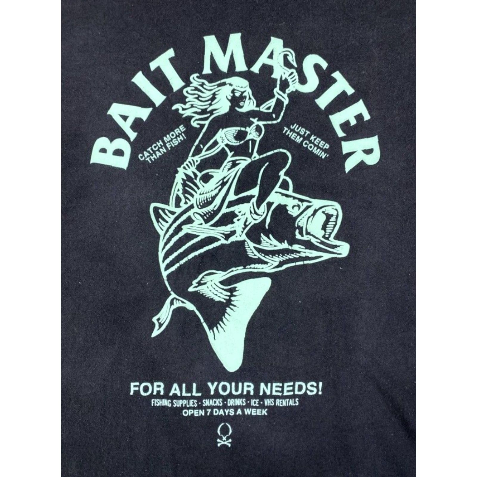 Vintage Rook T-Shirt Black XL Mens Catch More Than Fish Baitmaster Graphic Short Sleeve Fish Fishing 3068 Size US XL / EU 56 / 4 - 2 Thumbnail