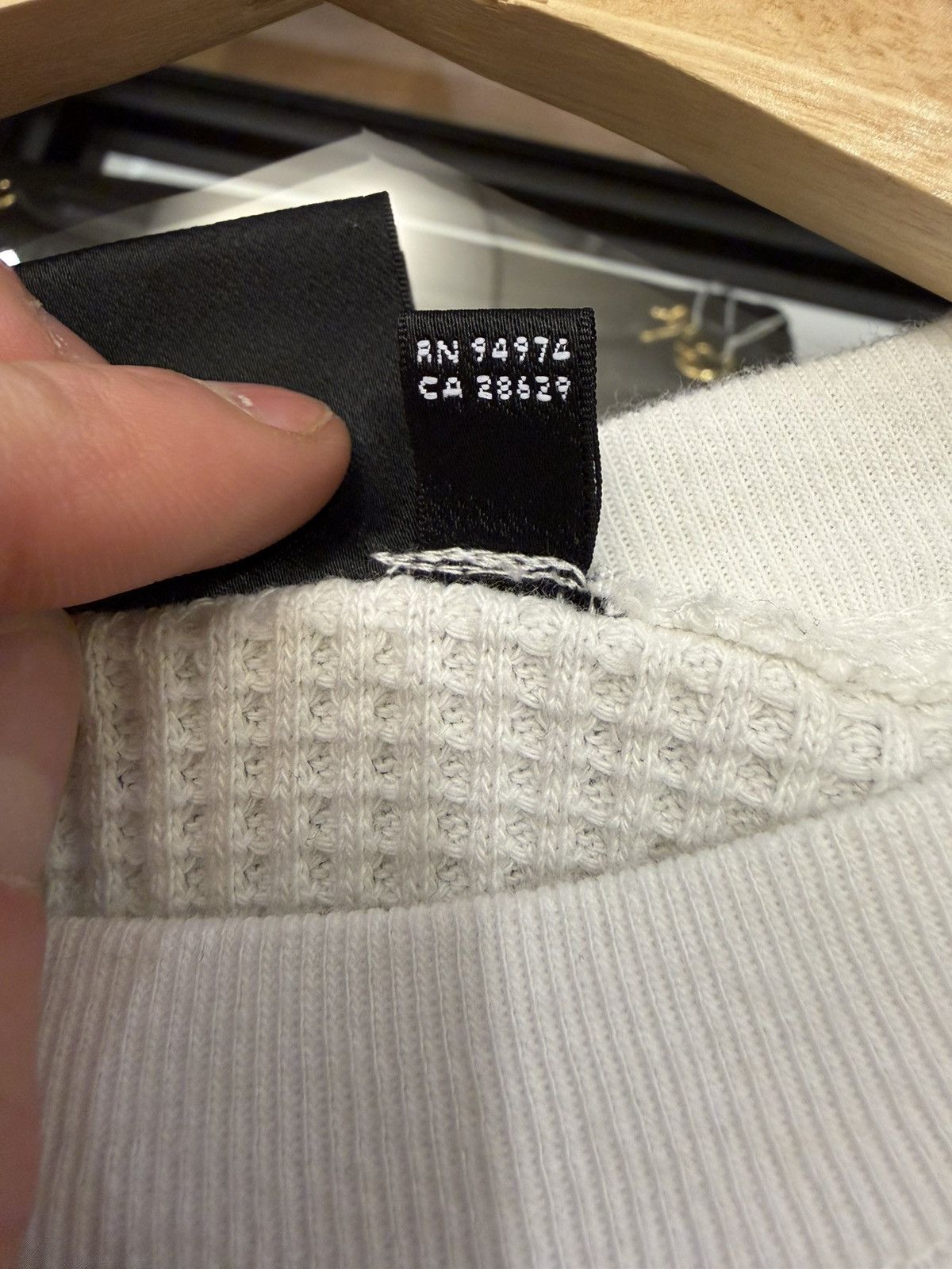 Stussy Stussy Raglan Thermal Waffle LS Shirt - White Size US M / EU 48-50 / 2 - 4 Thumbnail