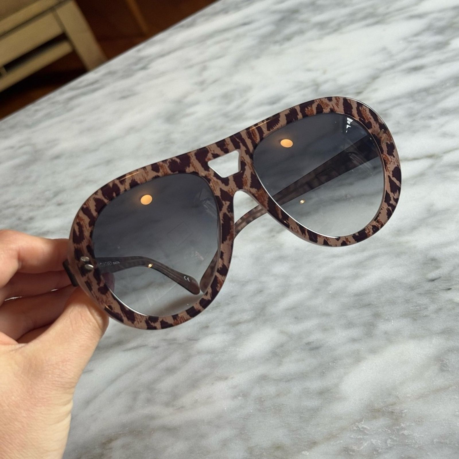 Stella McCartney Stella McCartney Leopard Print Sunglasses Size ONE SIZE - 2 Thumbnail