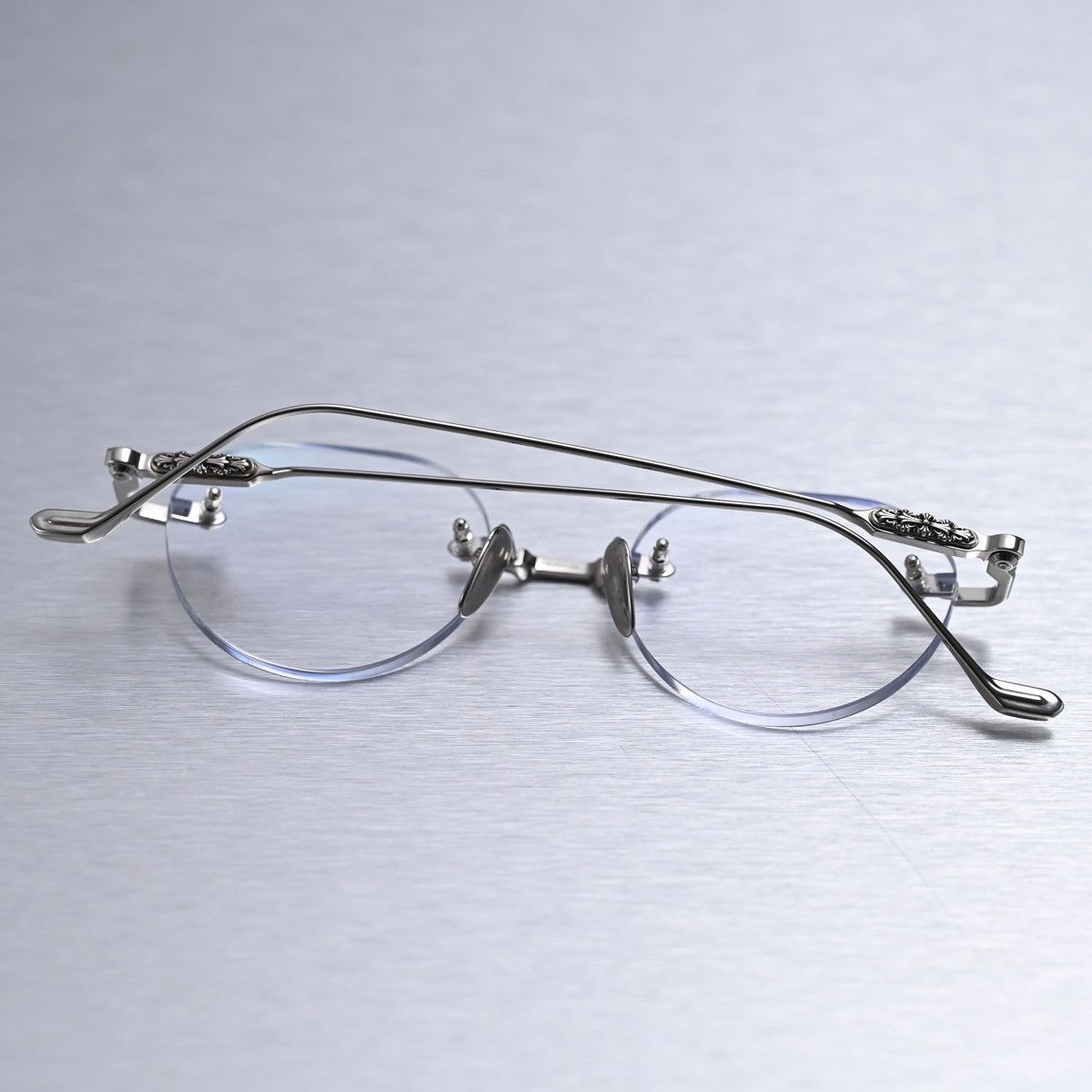 Chrome Hearts CHROME HEARTS SOFFFFFFFFERS I SHINY SILVER GLASSES Size ONE SIZE - 8 Thumbnail