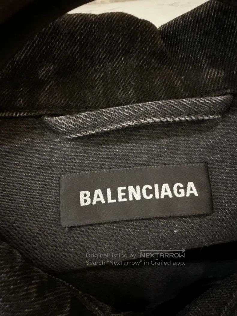 Balenciaga Balenciaga Black Gray Back Letter Logo Embroidered Pure Co Size US S / EU 44-46 / 1 - 6 Thumbnail