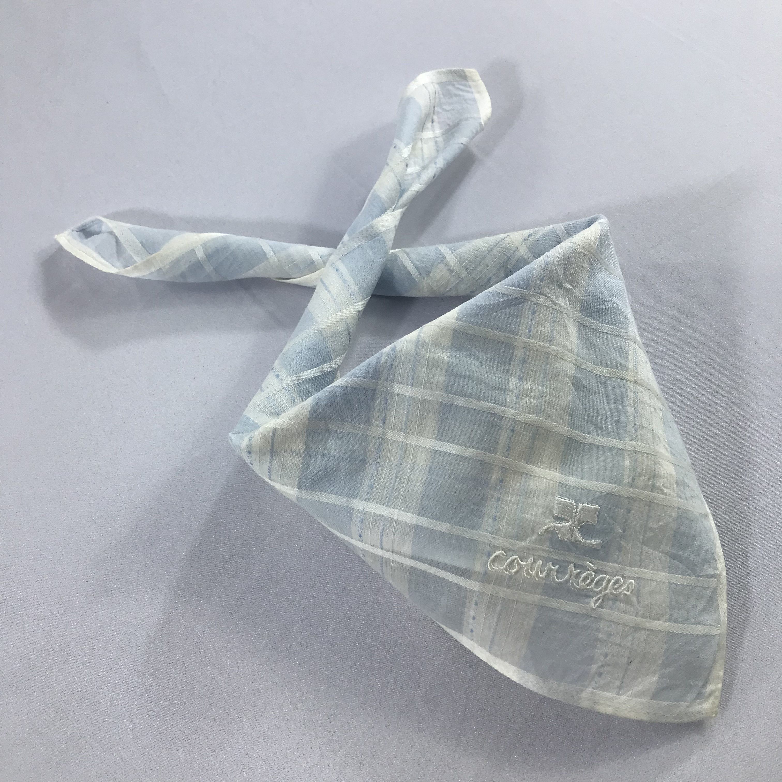 Courreges × Vintage Courreges Bandana / Handkerchief / Neckerchief - S2057 Size ONE SIZE - 4 Thumbnail