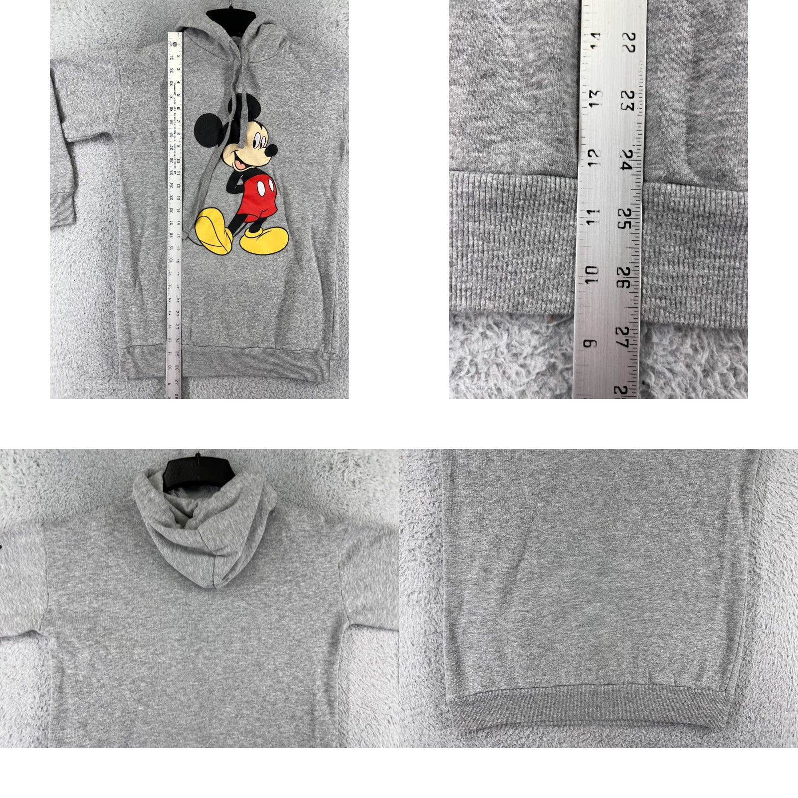 Disney Disney Men Sweater Hoodie Shirt XS Gray Mickey Mouse Cotton Blend Embroidered Logo Pullover Winter 90s Theme? Size US XS / EU 42 / 0 - 9 Thumbnail
