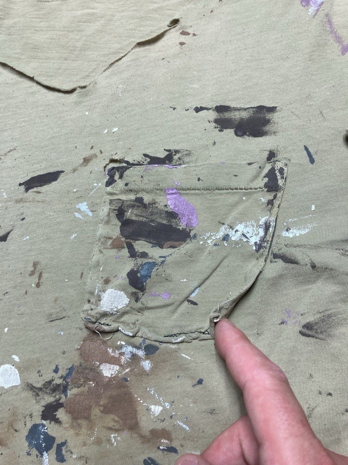 Urban Outfitters Urban outfitters pocket t shirt paint distressed splatter M Size US M / EU 48-50 / 2 - 8 Thumbnail