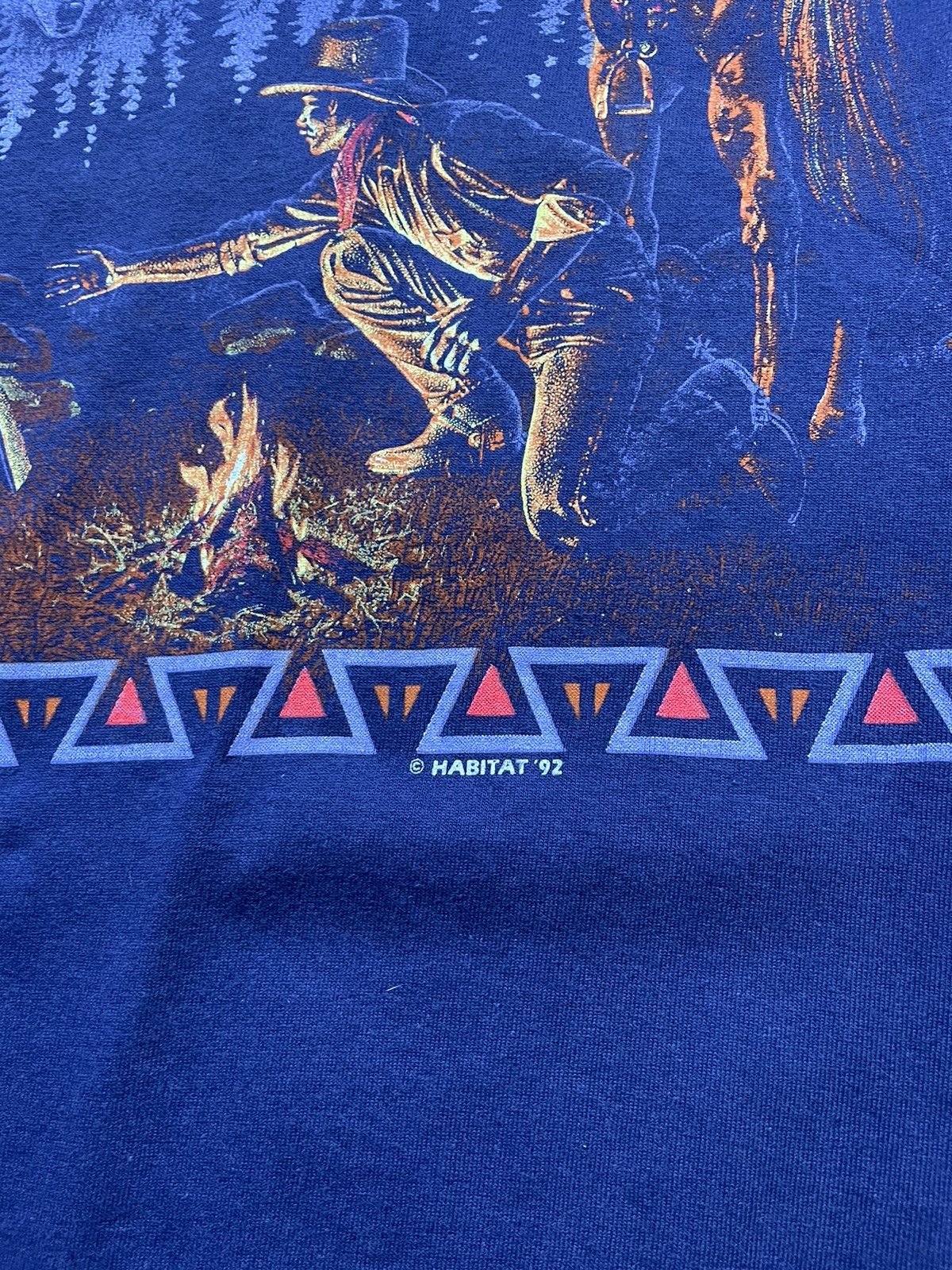 Habitat 1992 Mush On Habitat Tee Western Navajo Cowboy Streetwear Size US L / EU 52-54 / 3 - 3 Thumbnail