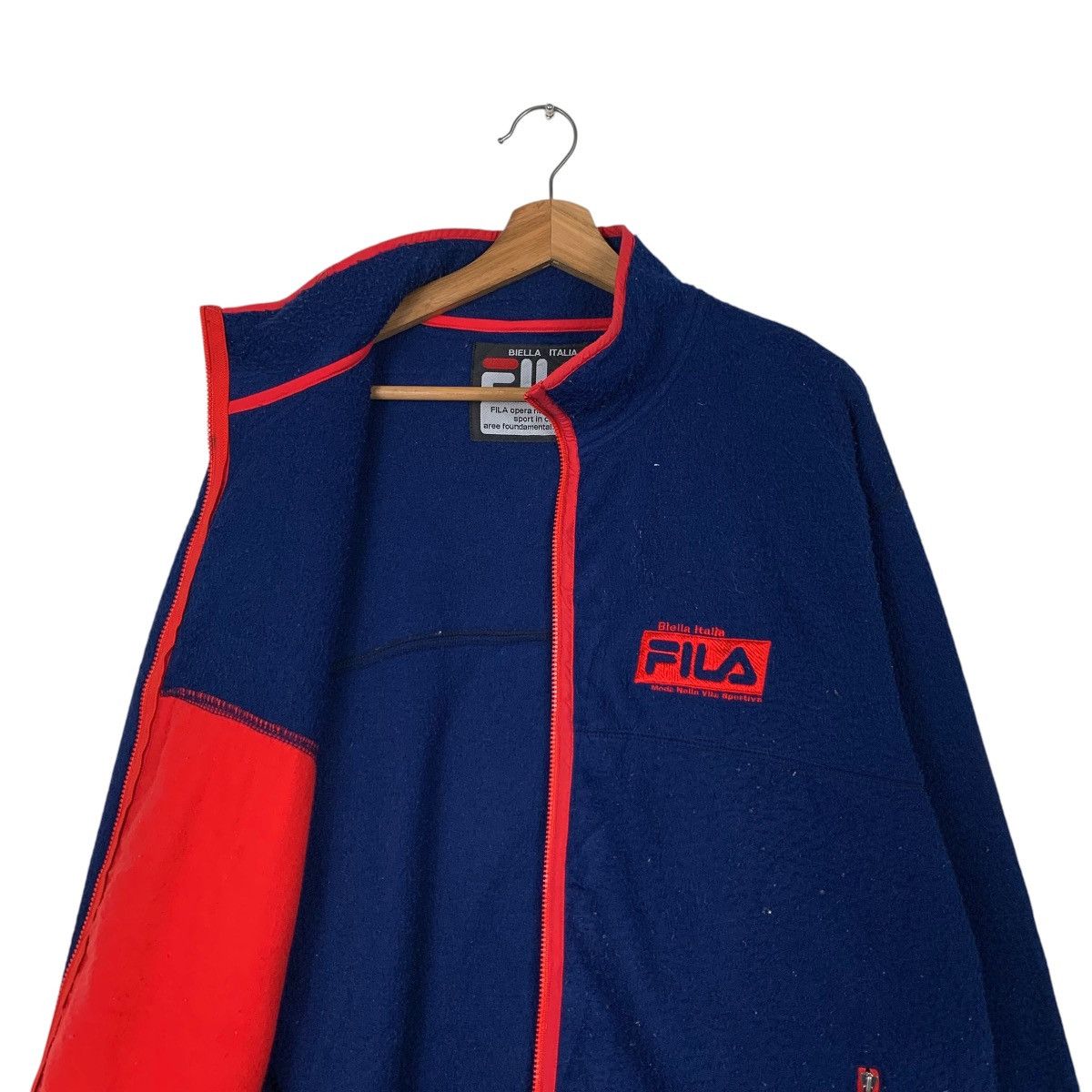 Fila 90's FILA Turtleneck Blue Zipper Fleece Jacket #2082-C91 Size US L / EU 52-54 / 3 - 10 Thumbnail