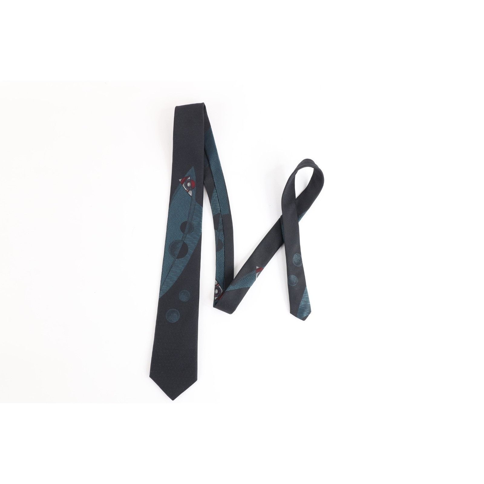 Vintage Vintage 80s 90s Streetwear Geometric Art Neck Tie Wedding Size ONE SIZE - 4 Thumbnail