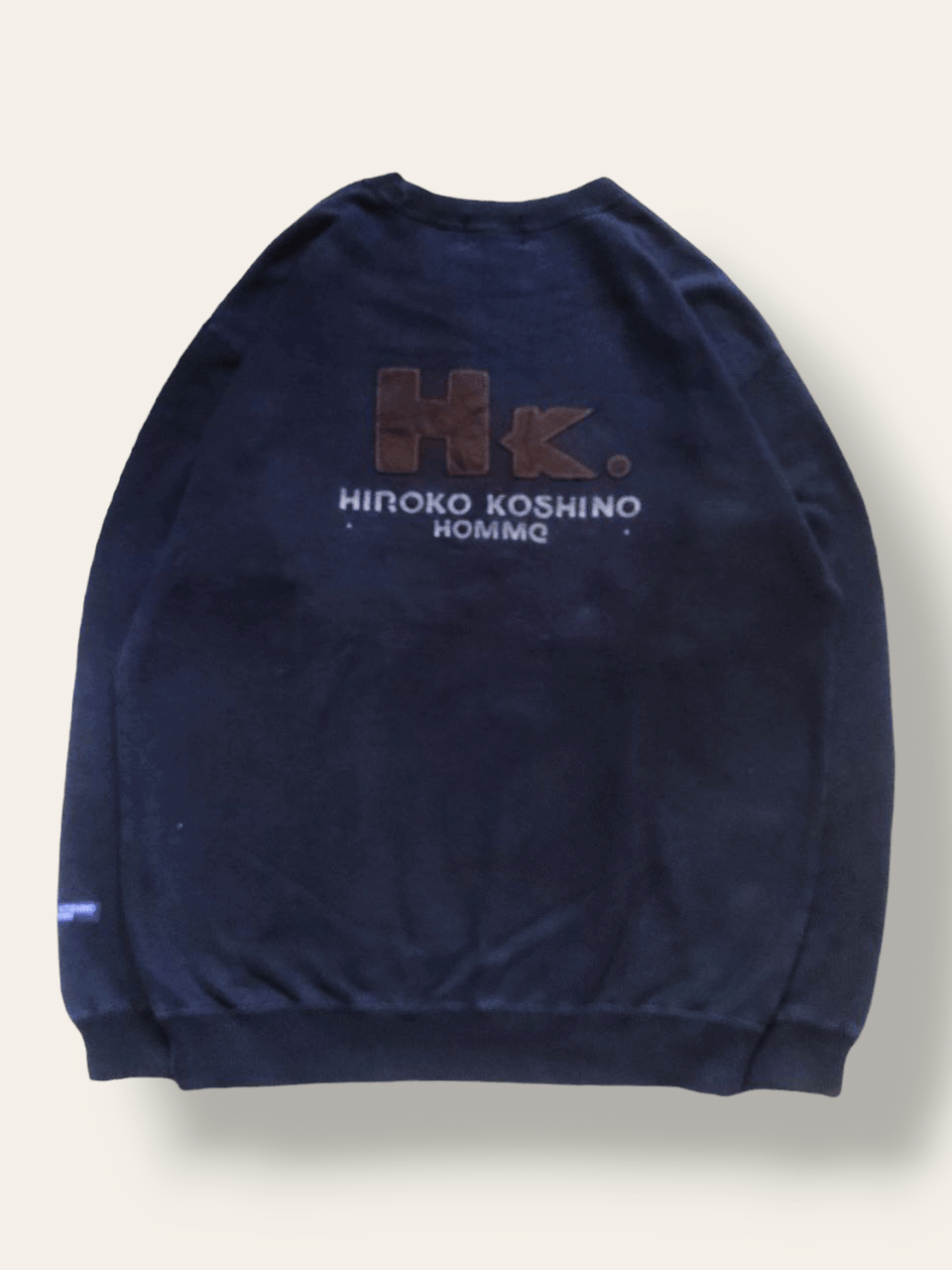 image of Hiroko Koshino Homme Logo Japan Brand Sweatshirt in Black, Men's (Size Medium)