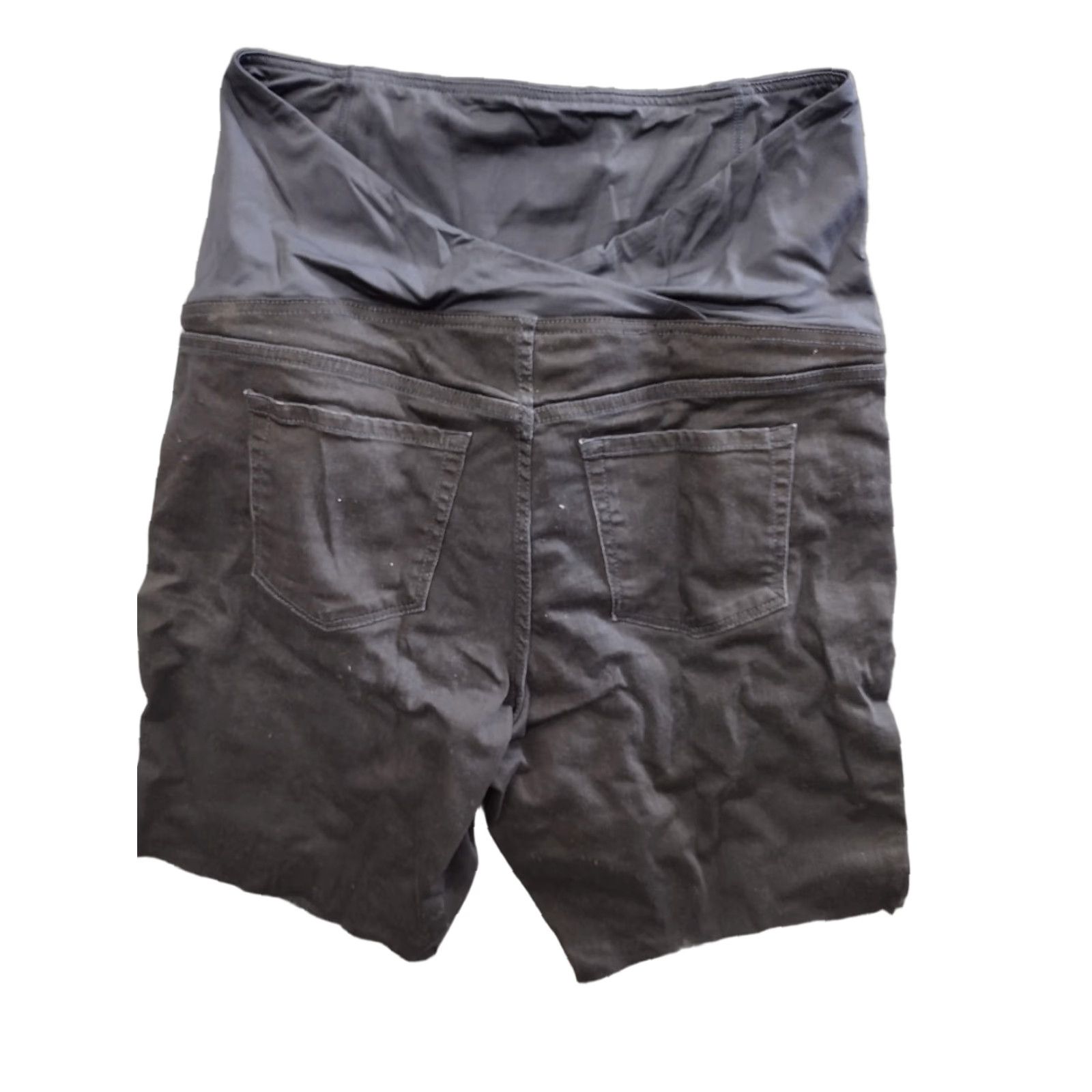 Denime Isabel Maternity Shorts Black Denim Crossover Panel Bermuda Size 16 Size 38" / US 16 / IT 52 - 1 Thumbnail