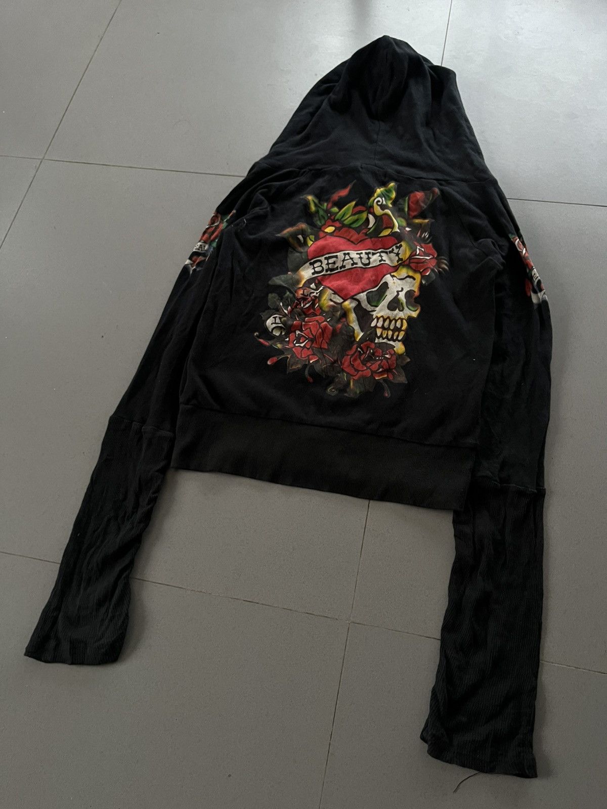 5351 POUR LES HOMMES Japanese 2000’s Bono Hood Jacket Skull Tatto GOA Style Size US S / EU 44-46 / 1 - 7 Thumbnail